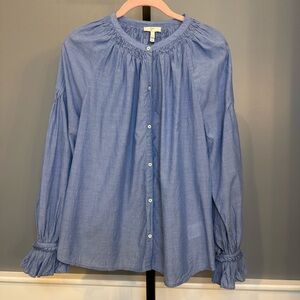 Joie Mineko smocked shirt size Medium.